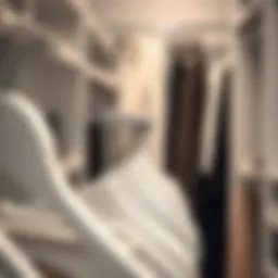 Elegant display of white hangers enhancing closet organization