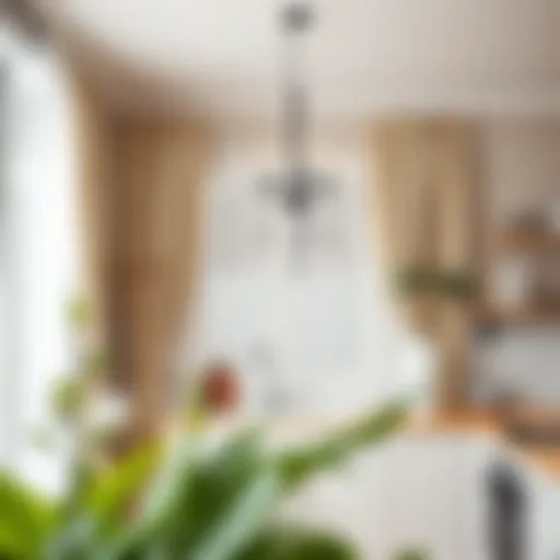 Elegant cotton kitchen curtains enhancing a modern kitchen's aesthetics