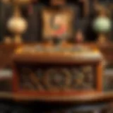 Elegant wooden lidded box with intricate carvings