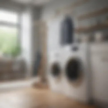 Stylish laundry rod design showcasing various materials