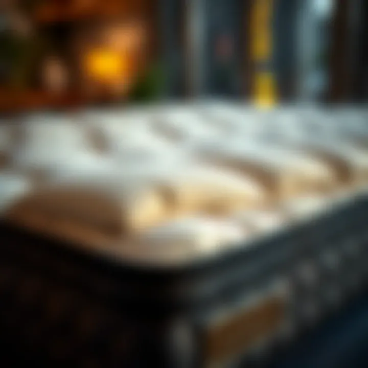 Mattress Materials: Durability and Comfort Close-up of mattress materials highlighting durability and comfort features.