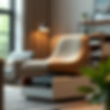 Modern design of a chair showcasing innovative storage solutions