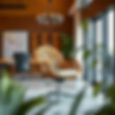 Rattan Task Chair Elegance Elegant rattan task chair in a modern office setting