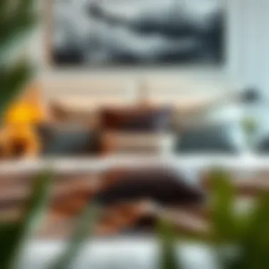 Elegant Thin Flat Bed Pillows Arrangement Elegant arrangement of thin flat bed pillows on a modern bed