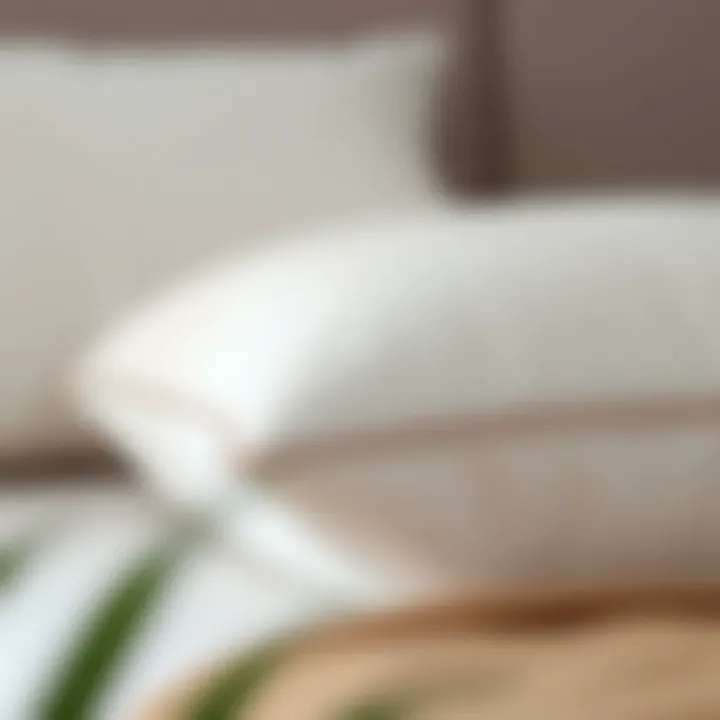 Materials in Thin Flat Bed Pillows Close-up of the materials used in thin flat bed pillows