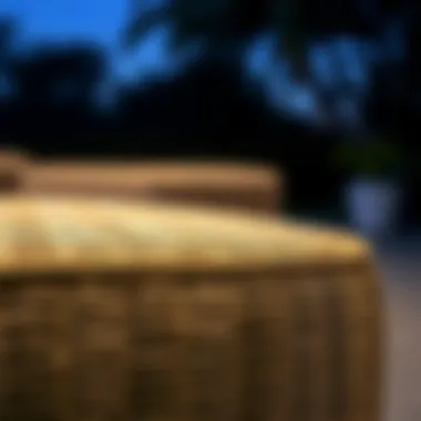 Close-up of high-quality woven material used in patio sofas
