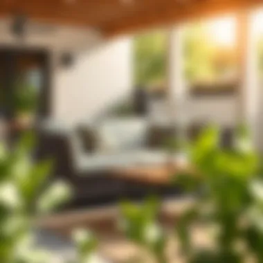 Maintenance tips for woven patio sofas displayed in an infographic