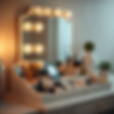 Chic Vanity Organizer Elegant vanity organizer showcasing a variety of cosmetics and tools