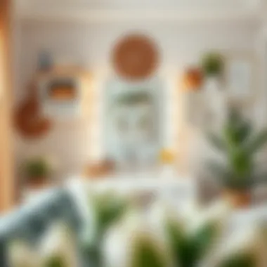 Harmonious Vanity Setup A beautifully organized vanity area with coordinated decor elements