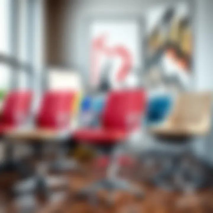 Diverse Styles of Drafting Chairs for Every Taste Variety of drafting chairs showcasing different styles and colors