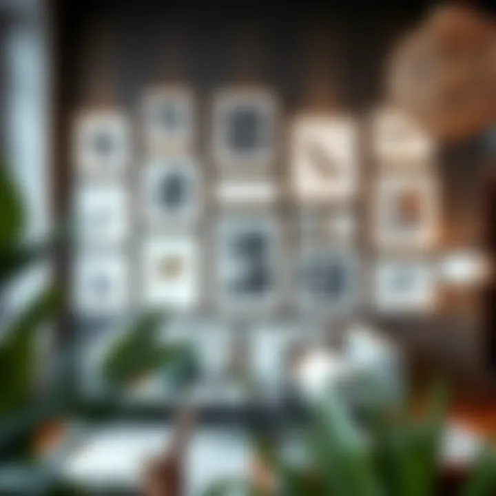 Stylish Gallery Wall with Multiple 27x40 White Frames Stylish gallery wall featuring multiple 27x40 white frames