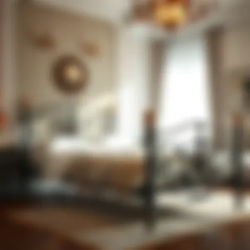 Elegant vintage iron twin bed frame showcasing intricate design