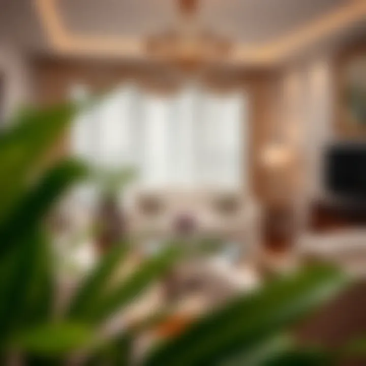 Elegant living room with washable slipcovers enhancing decor