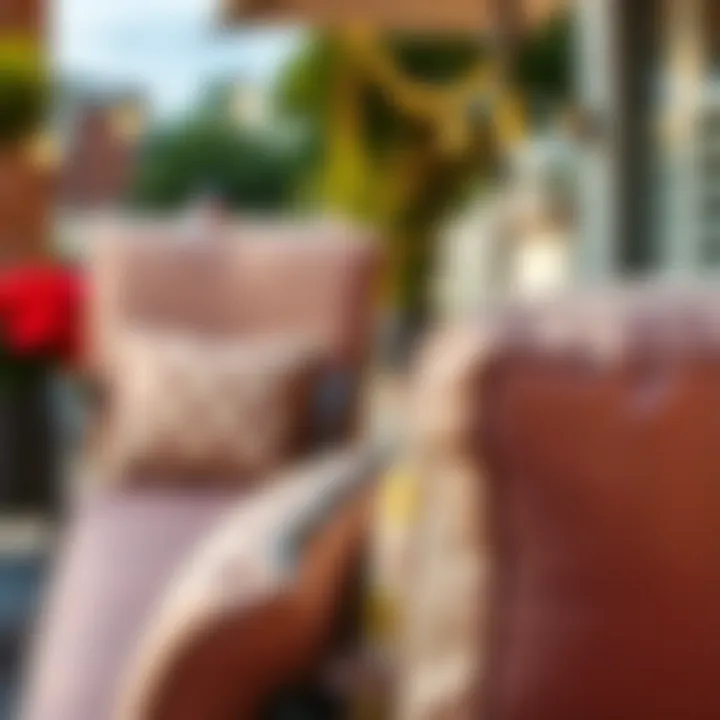 Close-up of weather-resistant materials for outdoor furniture