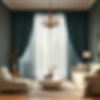 Elegant living room adorned with luxurious velvet curtains